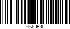 Código de barras (EAN, GTIN, SKU, ISBN): 'HB89580'