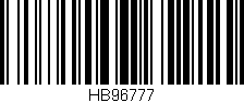 Código de barras (EAN, GTIN, SKU, ISBN): 'HB96777'