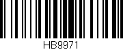 Código de barras (EAN, GTIN, SKU, ISBN): 'HB9971'