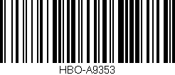 Código de barras (EAN, GTIN, SKU, ISBN): 'HBO-A9353'