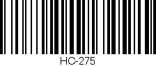 Código de barras (EAN, GTIN, SKU, ISBN): 'HC-275'