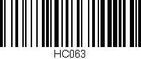 Código de barras (EAN, GTIN, SKU, ISBN): 'HC063'