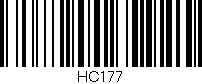 Código de barras (EAN, GTIN, SKU, ISBN): 'HC177'
