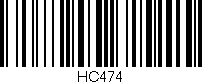 Código de barras (EAN, GTIN, SKU, ISBN): 'HC474'