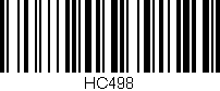 Código de barras (EAN, GTIN, SKU, ISBN): 'HC498'