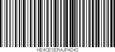Código de barras (EAN, GTIN, SKU, ISBN): 'HE4CESERAJPAD42'
