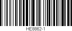 Código de barras (EAN, GTIN, SKU, ISBN): 'HE8862-1'