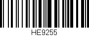 Código de barras (EAN, GTIN, SKU, ISBN): 'HE9255'