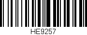 Código de barras (EAN, GTIN, SKU, ISBN): 'HE9257'
