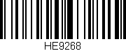 Código de barras (EAN, GTIN, SKU, ISBN): 'HE9268'