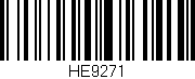 Código de barras (EAN, GTIN, SKU, ISBN): 'HE9271'