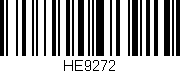 Código de barras (EAN, GTIN, SKU, ISBN): 'HE9272'