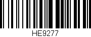 Código de barras (EAN, GTIN, SKU, ISBN): 'HE9277'