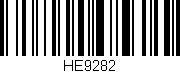 Código de barras (EAN, GTIN, SKU, ISBN): 'HE9282'