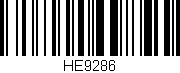 Código de barras (EAN, GTIN, SKU, ISBN): 'HE9286'