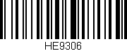 Código de barras (EAN, GTIN, SKU, ISBN): 'HE9306'