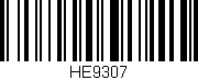 Código de barras (EAN, GTIN, SKU, ISBN): 'HE9307'