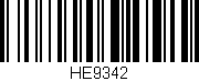 Código de barras (EAN, GTIN, SKU, ISBN): 'HE9342'