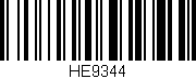 Código de barras (EAN, GTIN, SKU, ISBN): 'HE9344'