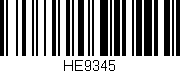 Código de barras (EAN, GTIN, SKU, ISBN): 'HE9345'
