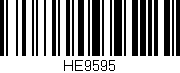 Código de barras (EAN, GTIN, SKU, ISBN): 'HE9595'