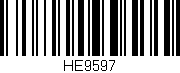Código de barras (EAN, GTIN, SKU, ISBN): 'HE9597'