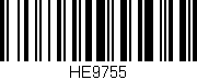 Código de barras (EAN, GTIN, SKU, ISBN): 'HE9755'