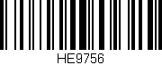 Código de barras (EAN, GTIN, SKU, ISBN): 'HE9756'