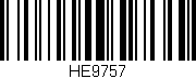 Código de barras (EAN, GTIN, SKU, ISBN): 'HE9757'