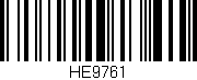 Código de barras (EAN, GTIN, SKU, ISBN): 'HE9761'