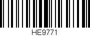 Código de barras (EAN, GTIN, SKU, ISBN): 'HE9771'