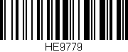 Código de barras (EAN, GTIN, SKU, ISBN): 'HE9779'