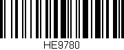 Código de barras (EAN, GTIN, SKU, ISBN): 'HE9780'