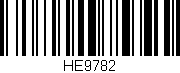 Código de barras (EAN, GTIN, SKU, ISBN): 'HE9782'