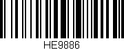 Código de barras (EAN, GTIN, SKU, ISBN): 'HE9886'