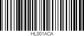 Código de barras (EAN, GTIN, SKU, ISBN): 'HL001ACA'