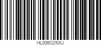 Código de barras (EAN, GTIN, SKU, ISBN): 'HL006G250U'