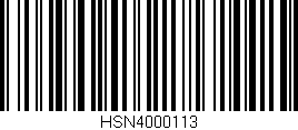 Código de barras (EAN, GTIN, SKU, ISBN): 'HSN4000113'