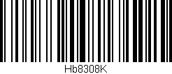 Código de barras (EAN, GTIN, SKU, ISBN): 'Hb8308K'