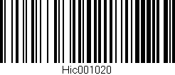Código de barras (EAN, GTIN, SKU, ISBN): 'Hic001020'