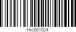 Código de barras (EAN, GTIN, SKU, ISBN): 'Hic001024'