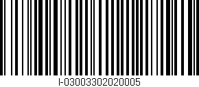 Código de barras (EAN, GTIN, SKU, ISBN): 'I-03003302020005'