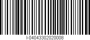 Código de barras (EAN, GTIN, SKU, ISBN): 'I-04043302020008'