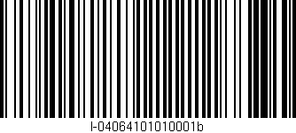Código de barras (EAN, GTIN, SKU, ISBN): 'I-04064101010001b'