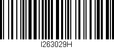 Código de barras (EAN, GTIN, SKU, ISBN): 'I263029H'
