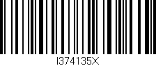 Código de barras (EAN, GTIN, SKU, ISBN): 'I374135X'
