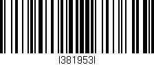 Código de barras (EAN, GTIN, SKU, ISBN): 'I381953I'