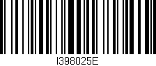 Código de barras (EAN, GTIN, SKU, ISBN): 'I398025E'