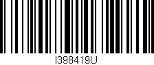 Código de barras (EAN, GTIN, SKU, ISBN): 'I398419U'