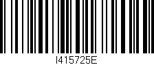 Código de barras (EAN, GTIN, SKU, ISBN): 'I415725E'